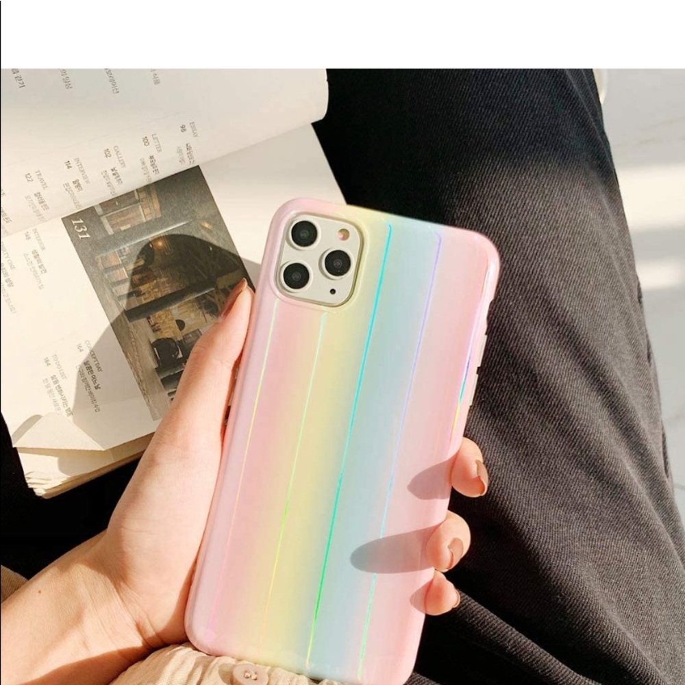 Pastel holographic iPhone 11 phone case